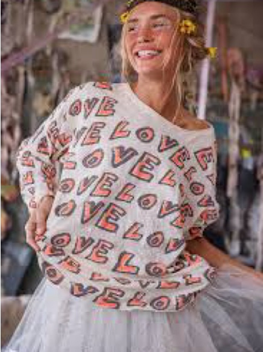 Magnolia Pearl All Over Love Viggo Print Viggo Tee NWT OS